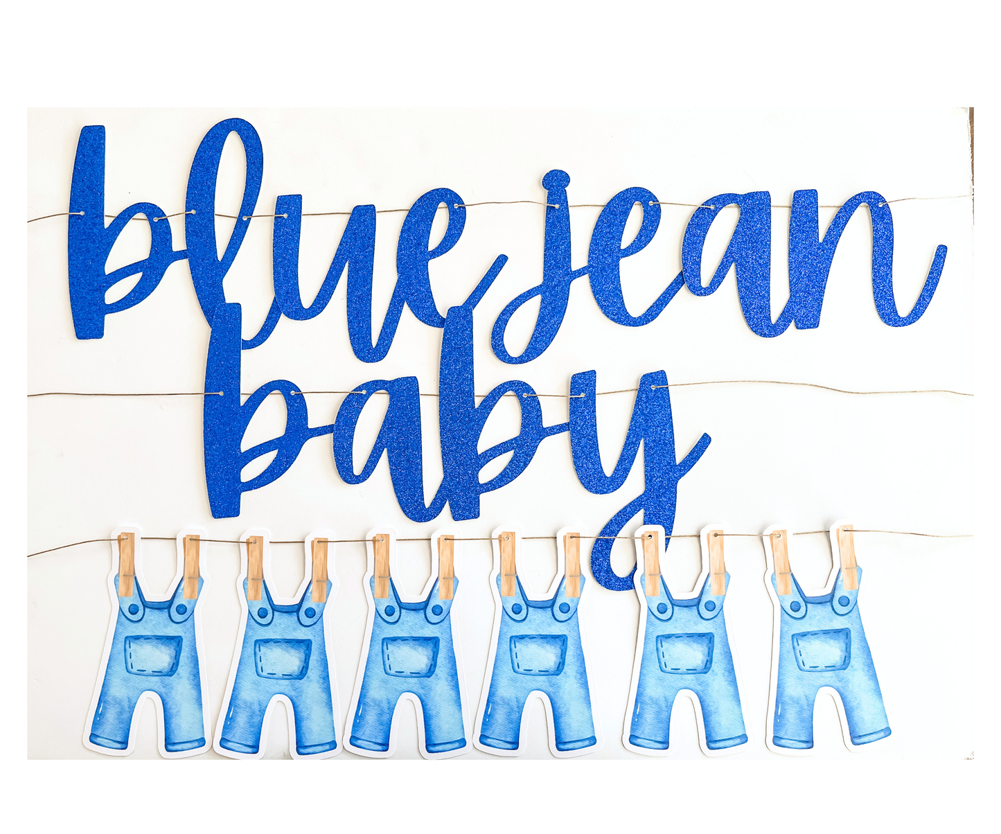 Blue Jean Baby Shower Garland