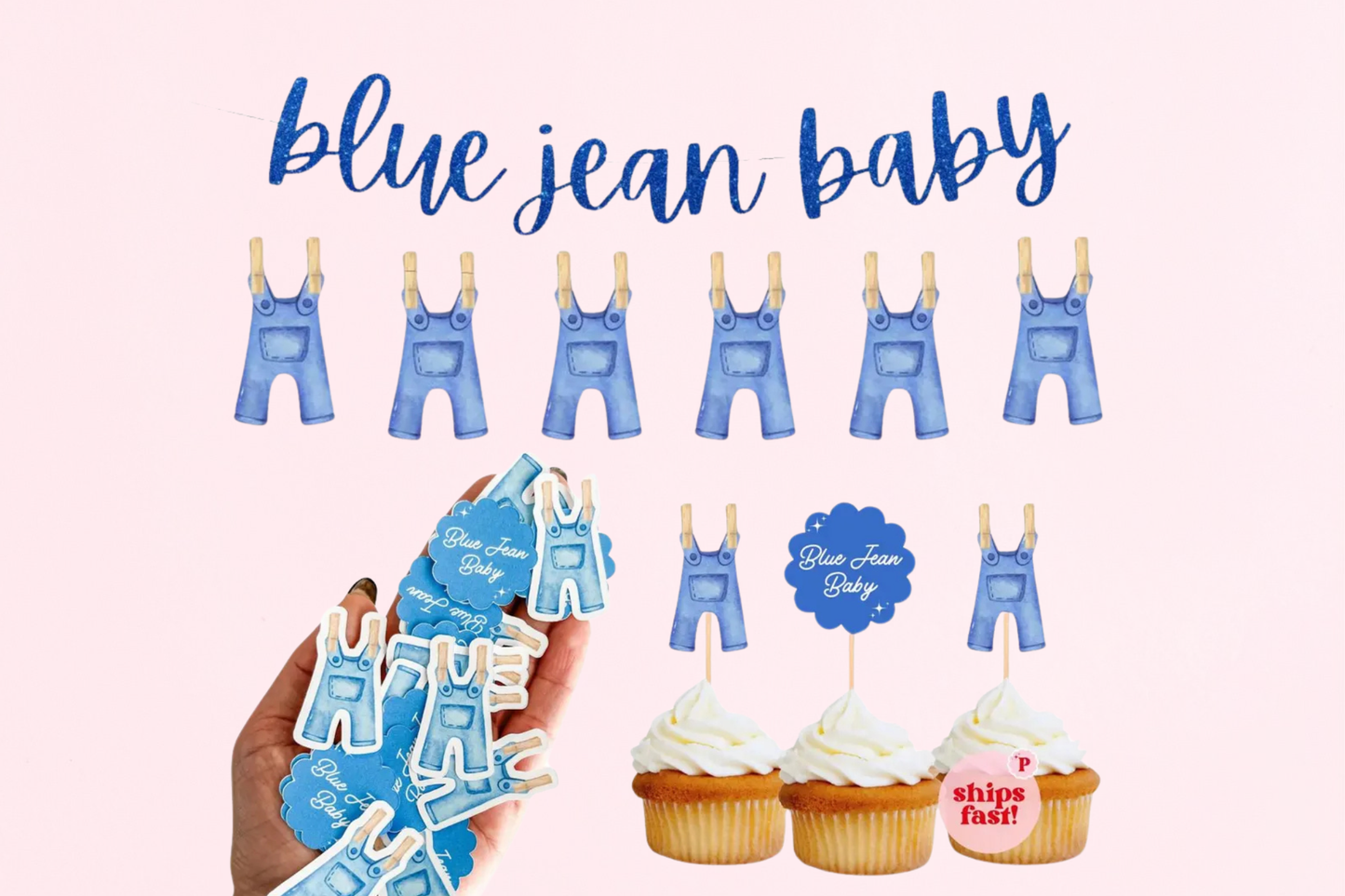 Blue Jean Baby Denim Baby Shower Kit