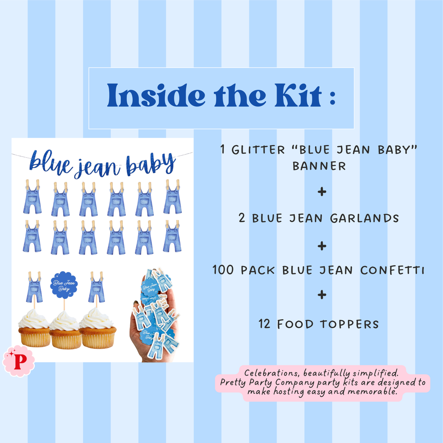 Blue Jean Baby Denim Baby Shower Kit