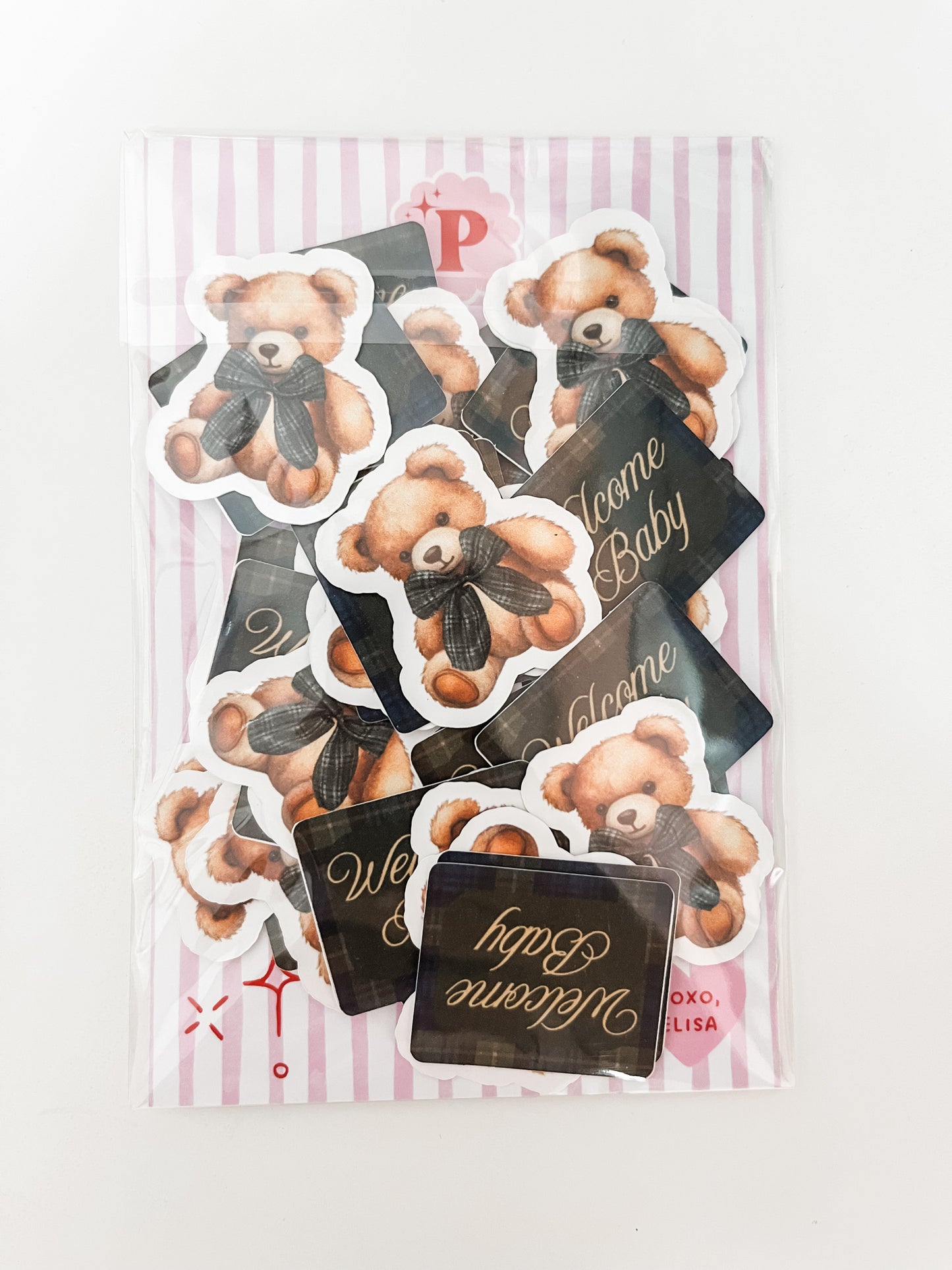 Luxury Teddy Bear Baby Shower Decorations, Plaid Bear Theme - Pretty Party Kit