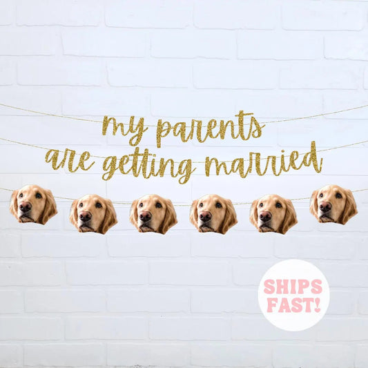 My Parents Are Getting Married Banner + Face Garland DUO