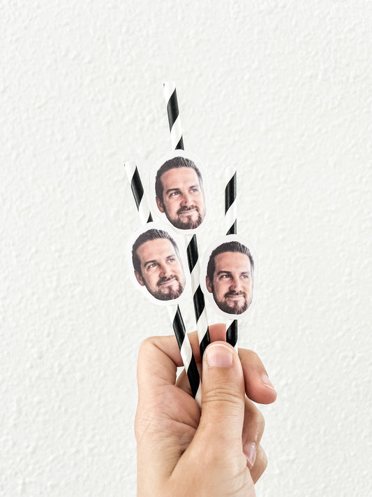 Personalized Face Straws